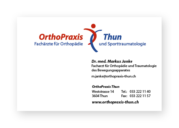 OrthoPraxis Thun – Visitenkarte